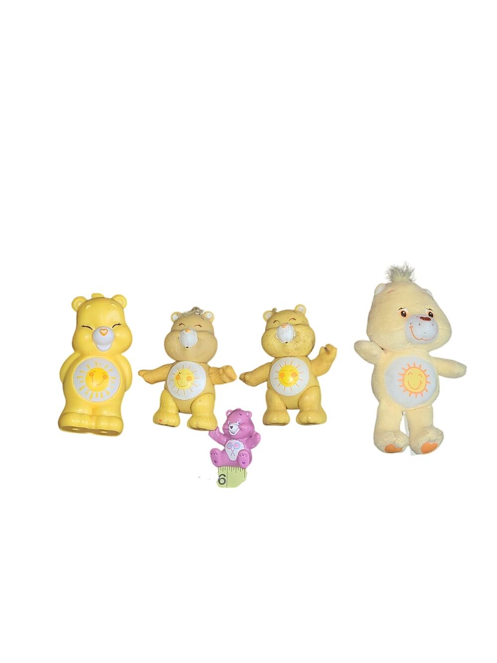 Care Bears Action Figure Lot Of 4  Funshine  Bear 3.5 Vintage